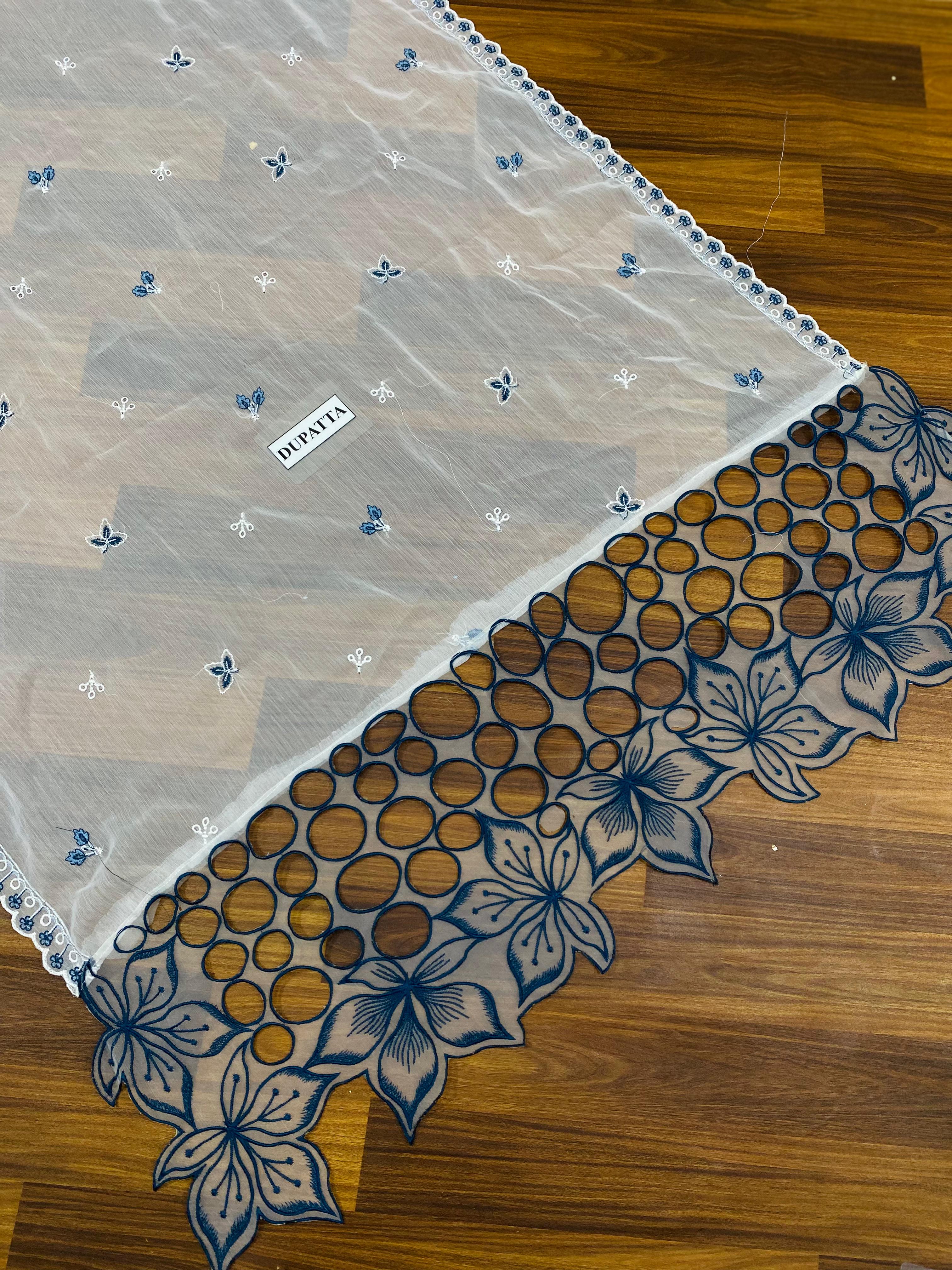 JAZMIN LUXURY CHIKANKARI EMBROIDERED LAWN - 3 PC UNSTITCHED