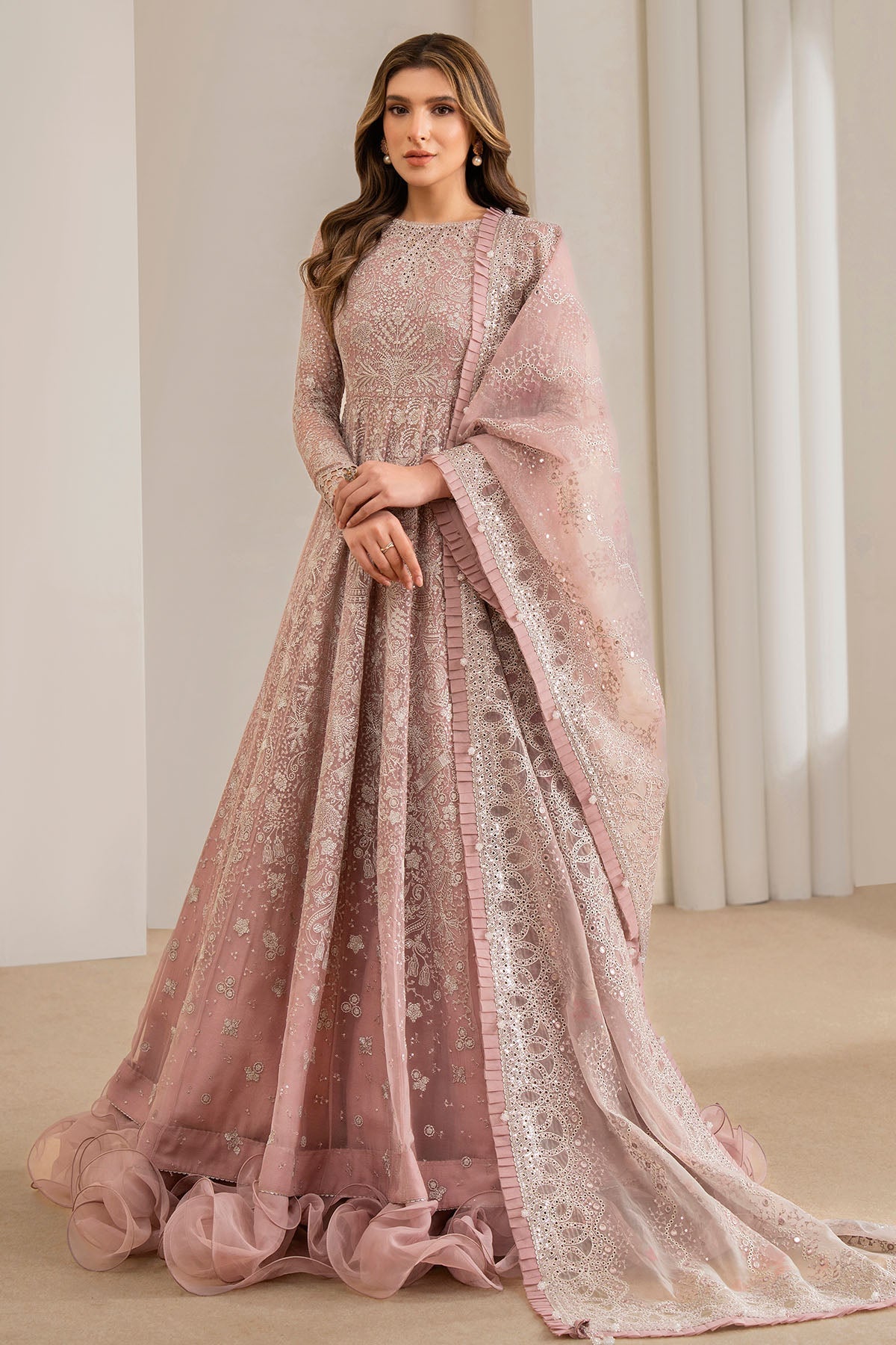 JAZMIN LUXURY EMBROIDERED CHIFFON MAXI - 3 PC UNSTITCHED
