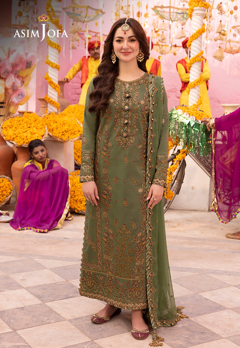 ASIM JOFA EMBROIDERED CHIFFON - 3 PC UNSTITCHED