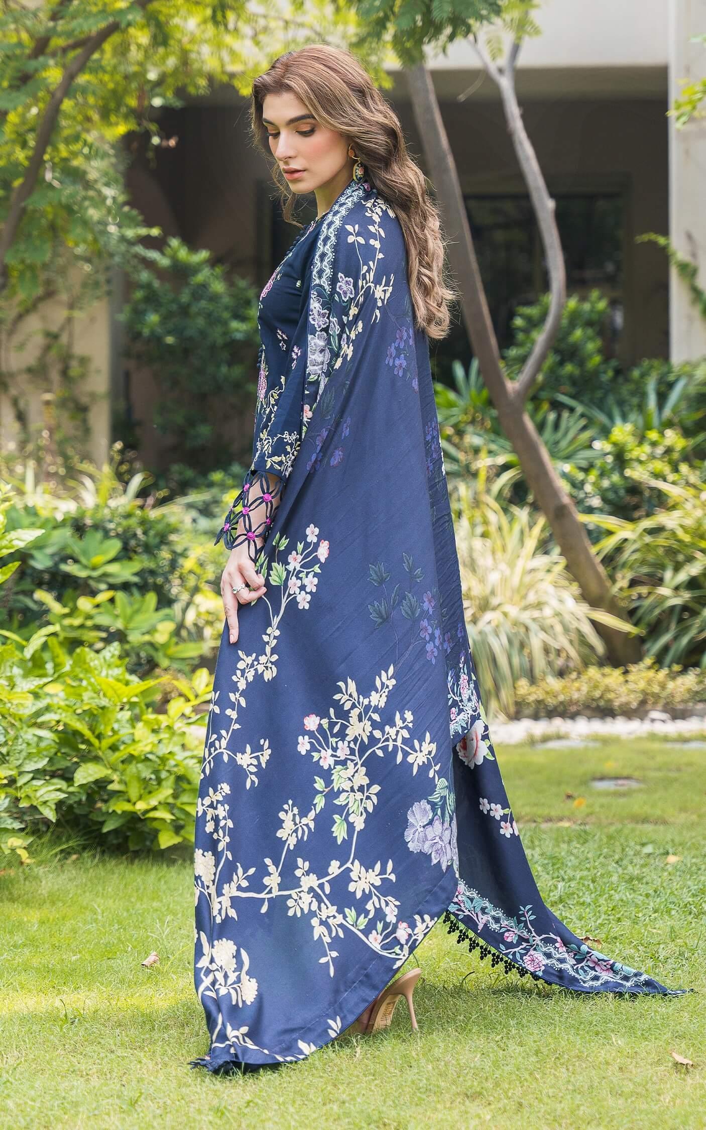 ASIFA NABEEL EMBROIDERED LAWN - 3 PC UNSTITCHED