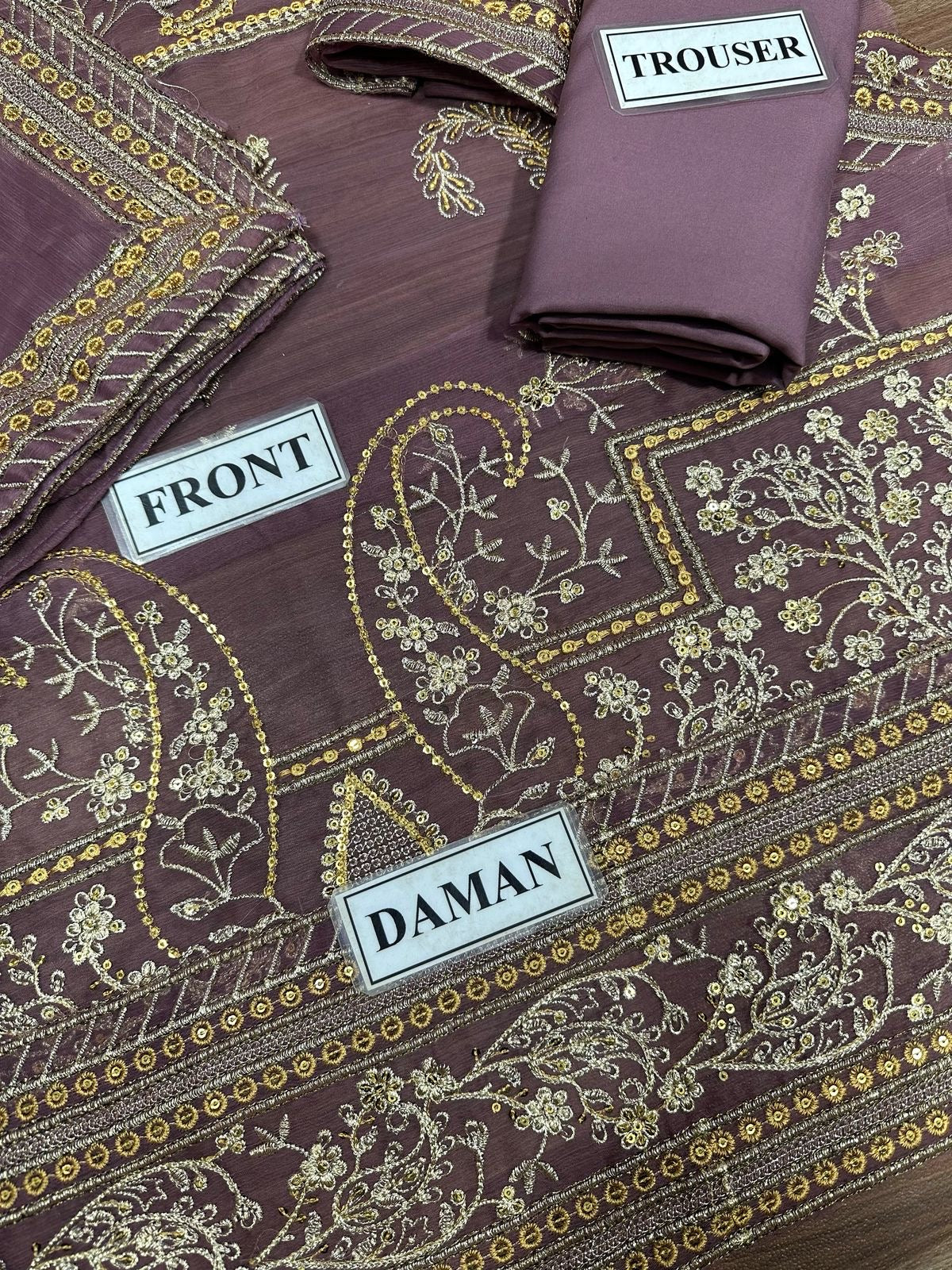 ASIM JOFA EMBROIDERED CHIFFON - 3 PC UNSTITCHED