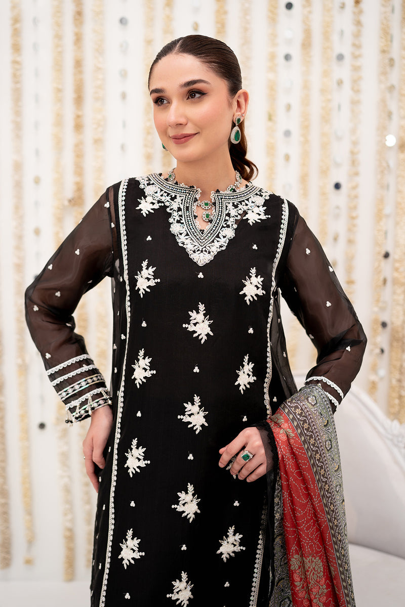 MALIHA KAMAL LUXURY EMBROIDERED CHIFFON - 3 PC UNSTITCHED