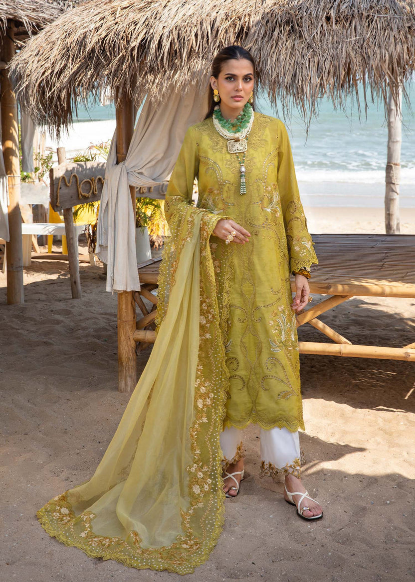 SAIRA SHAKIRA CHIKANKARI EMBROIDERED LAWN - 3 PC UNSTITCHED