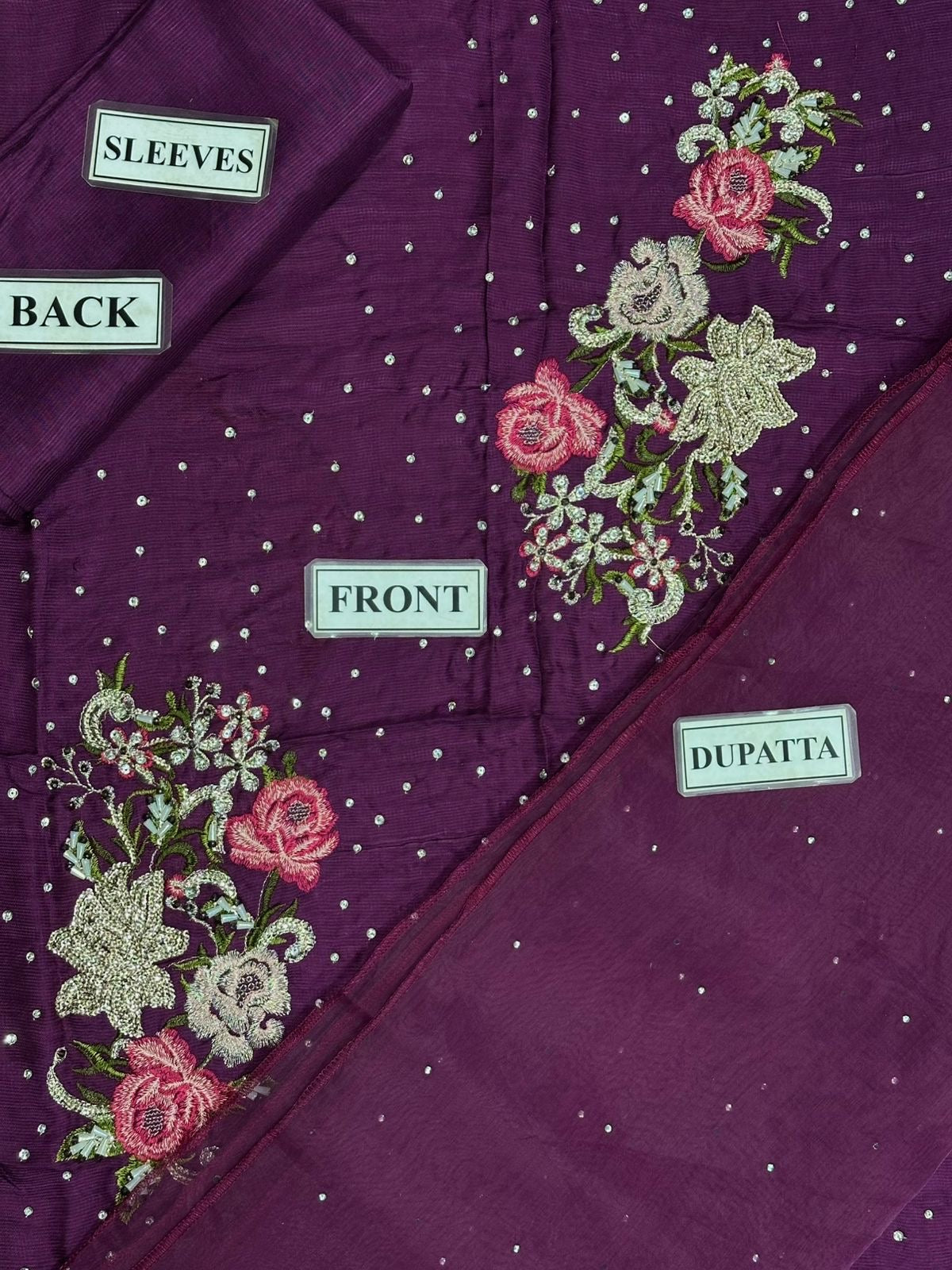 VANYA EMBROIDERED RAW SILK - 3 PC UNSTITCHED