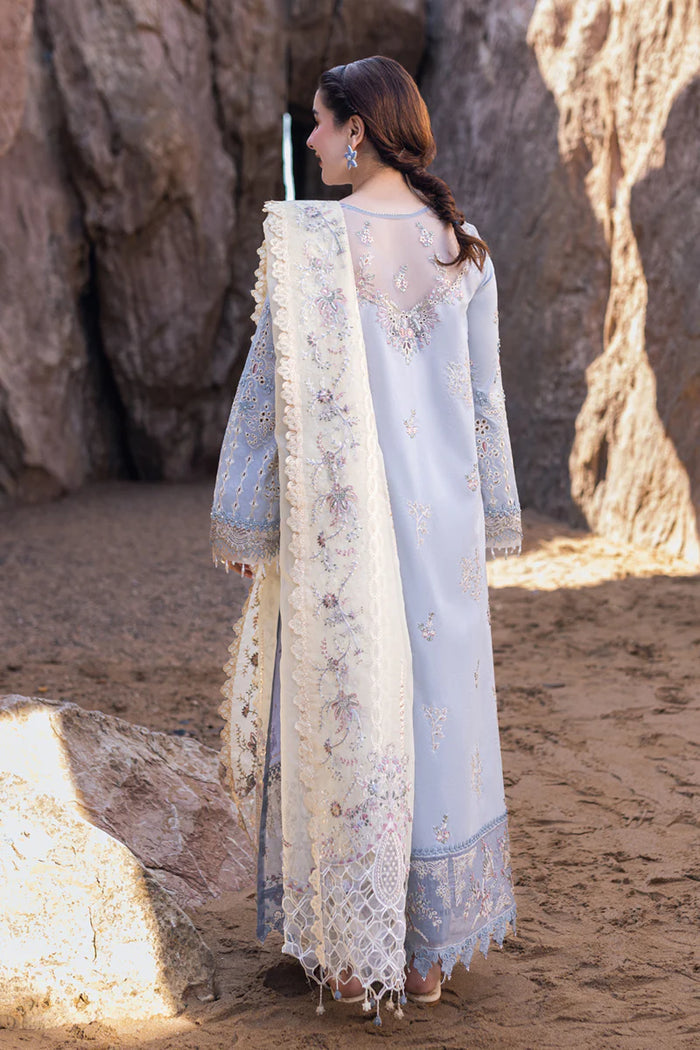 QALAMKAR CHIKANKARI EMBROIDERED LAWN - 3 PC UNSTITCHED
