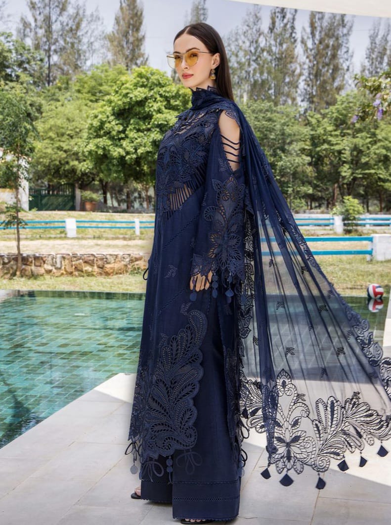 ADAN LIBAS EMBROIDERED LAWN - 3 PC UNSTITCHED