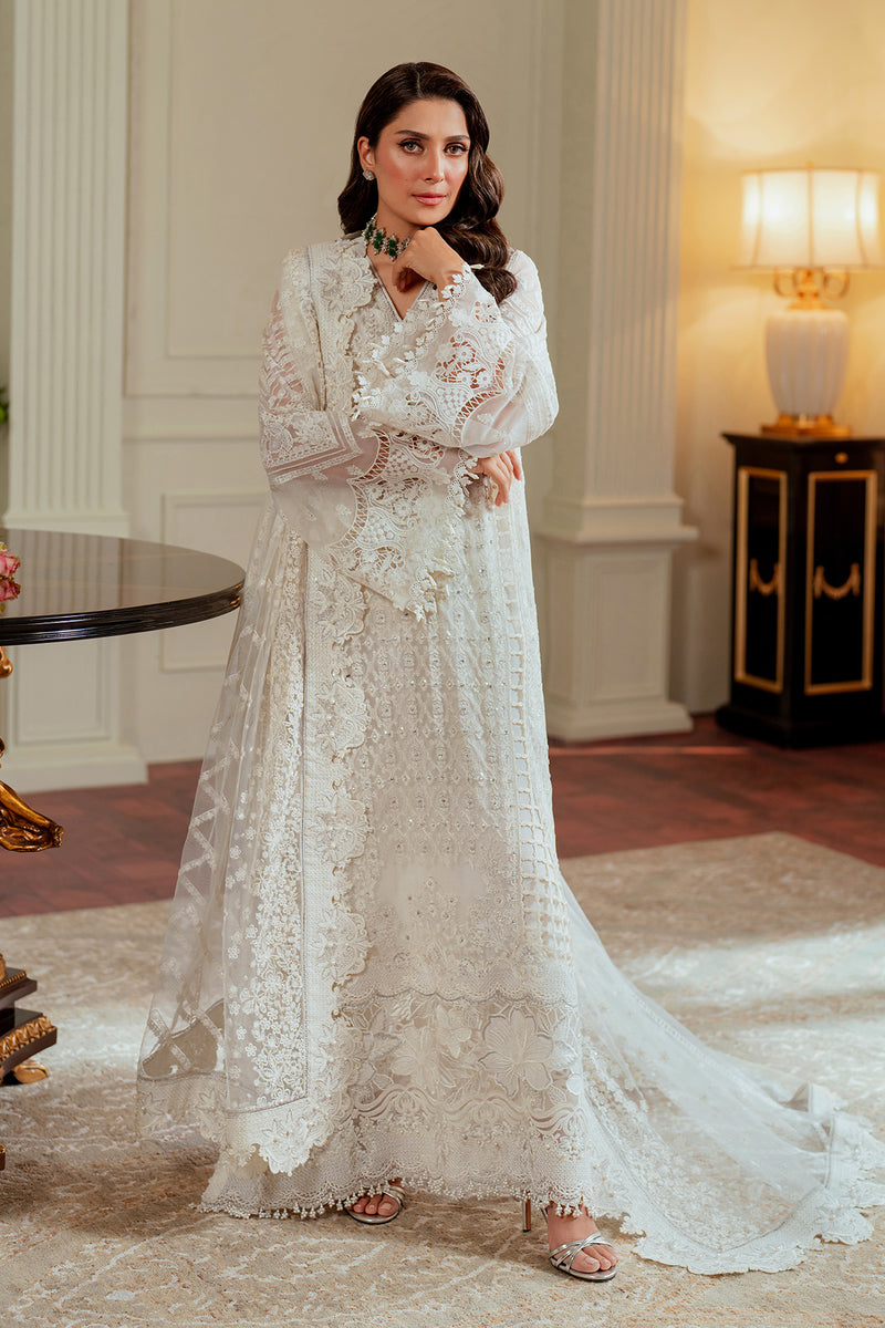 BAROQUE CHANTELLE LUXURY WEDDING PURE ORGANZA EMBROIDERED - 3 PC UNSTITCHED