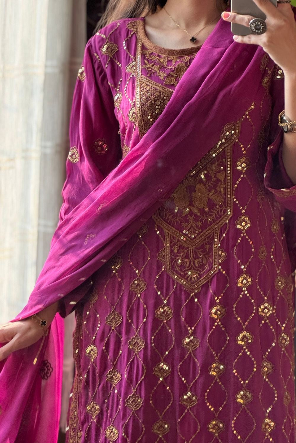 HOORAIN’S PRET LUXURY EMBROIDERED CHIFFON - 3 PC STITCHED