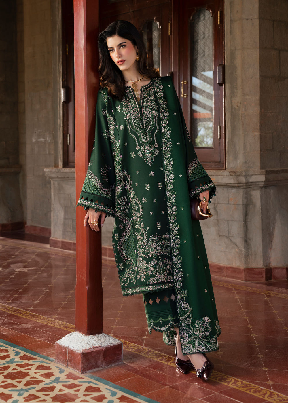 KANWAL MALIK EMBROIDERED LAWN - 3 PC UNSTITCHED