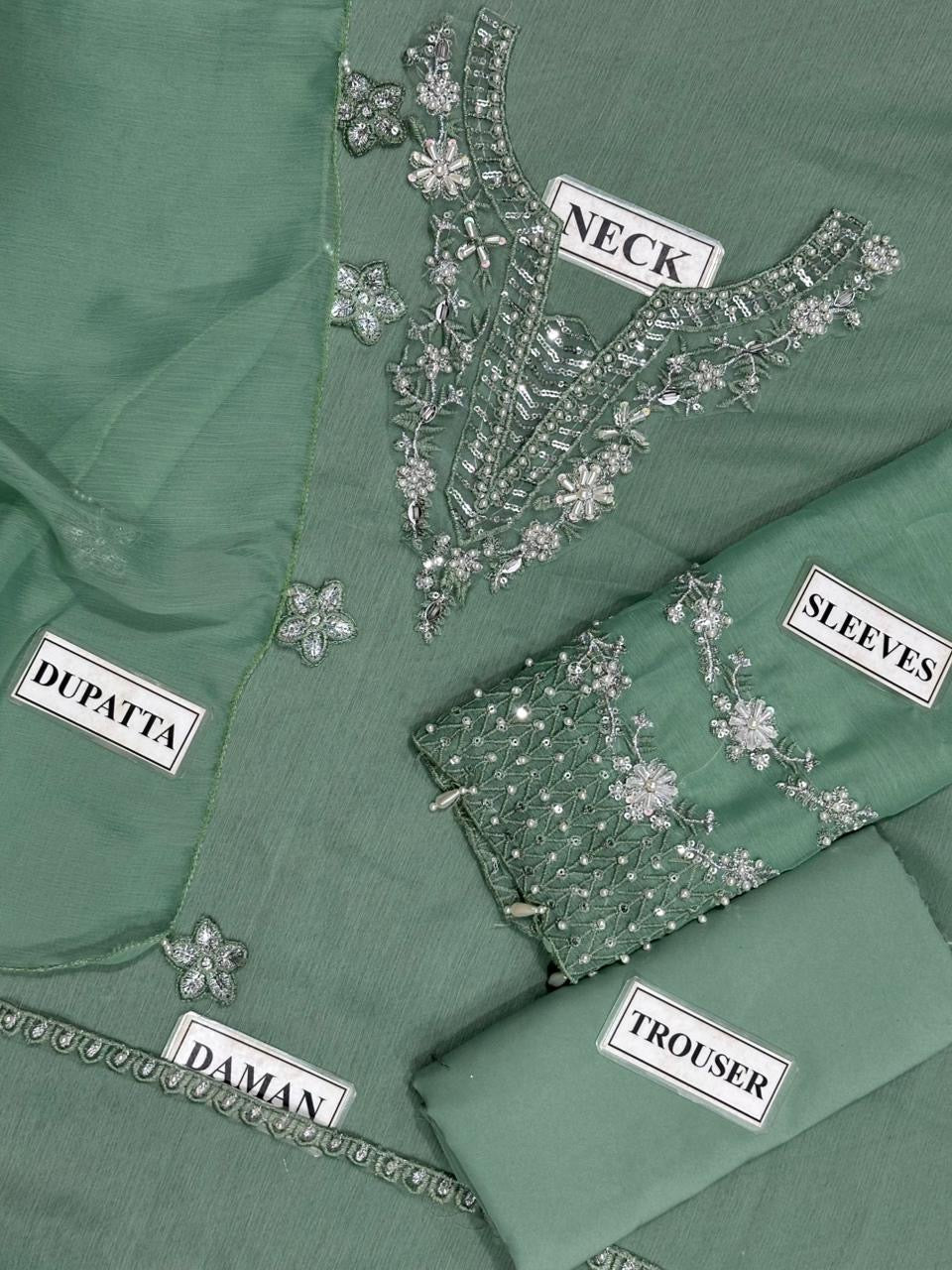 BAROQUE EMBROIDERED CHIFFON - 3 PC UNSTITCHED