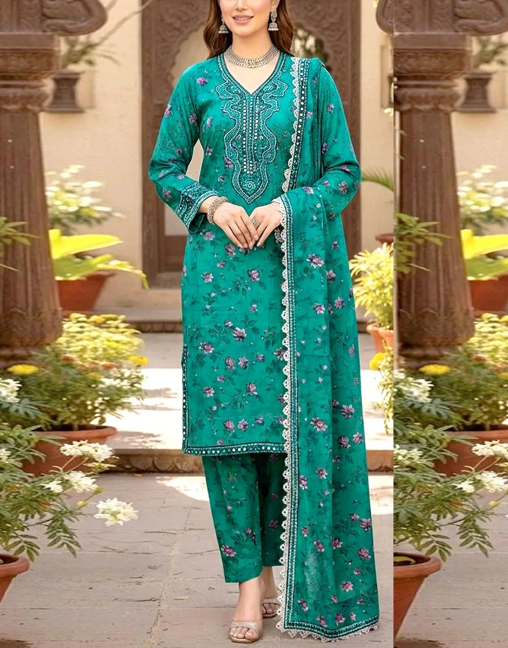 ANEELA’S EMBROIDERED LAWN - 3 PC UNSTITCHED