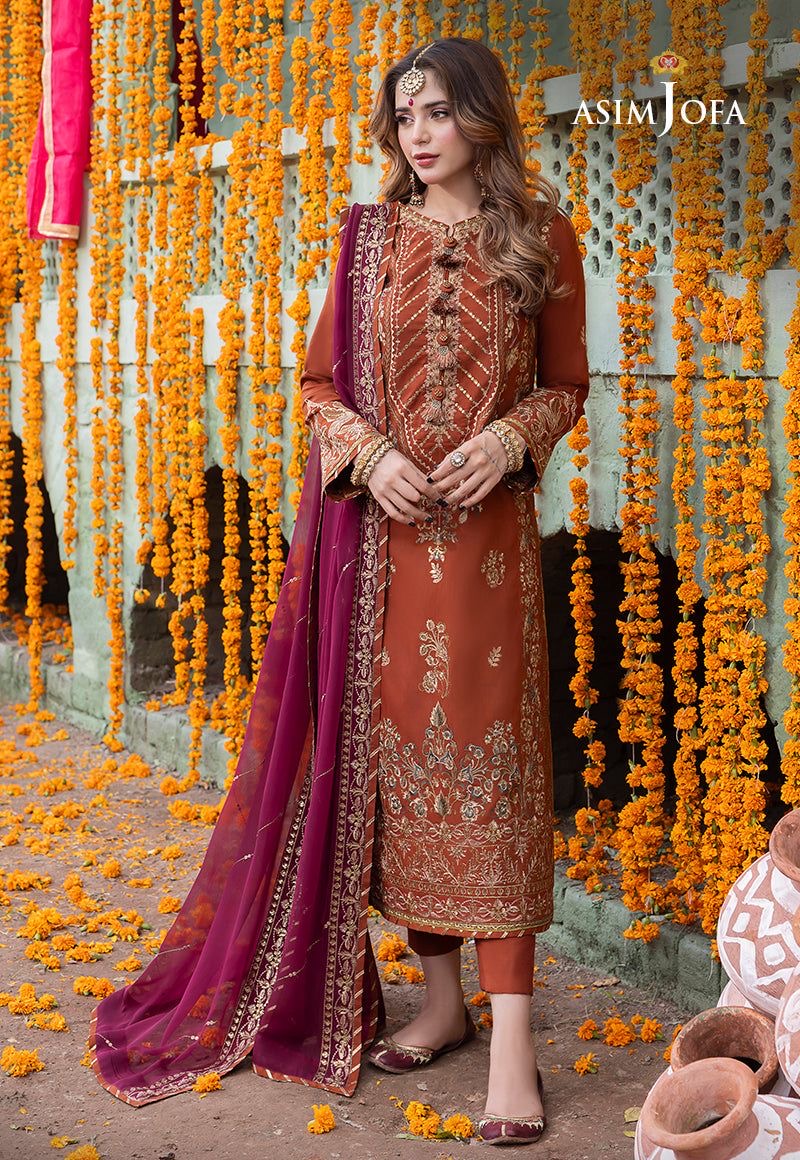 ASIM JOFA EMBROIDERED CHIFFON - 3 PC UNSTITCHED