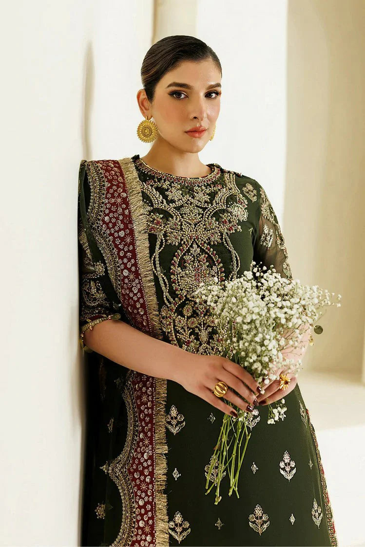ALIZEH EMBROIDERED CHIFFON DRESS - 3 PC UNSTITCHED