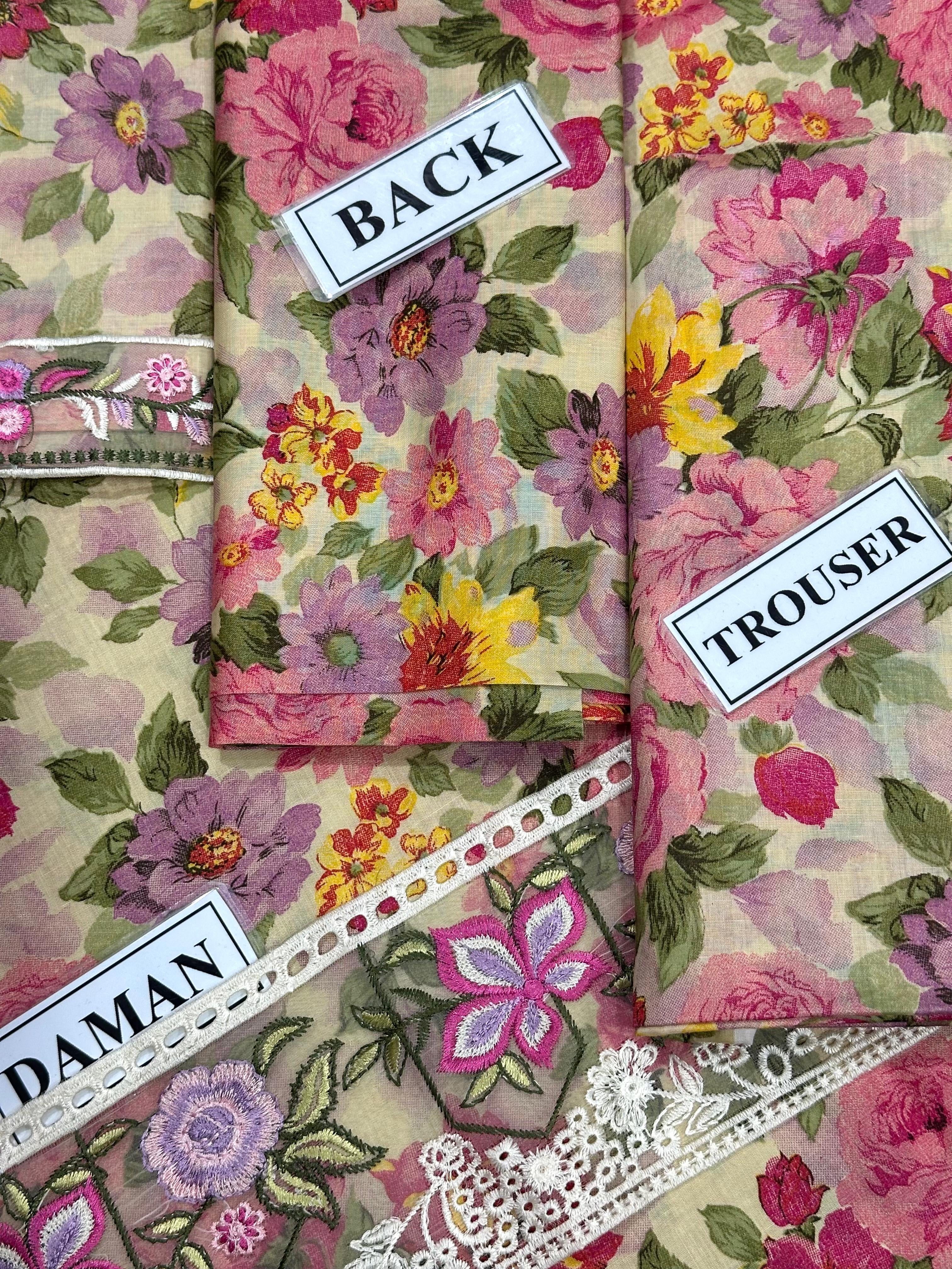 ANEELA’S DIGITAL PRINTED EMBROIDERED LAWN - 3 PC UNSTITCHED