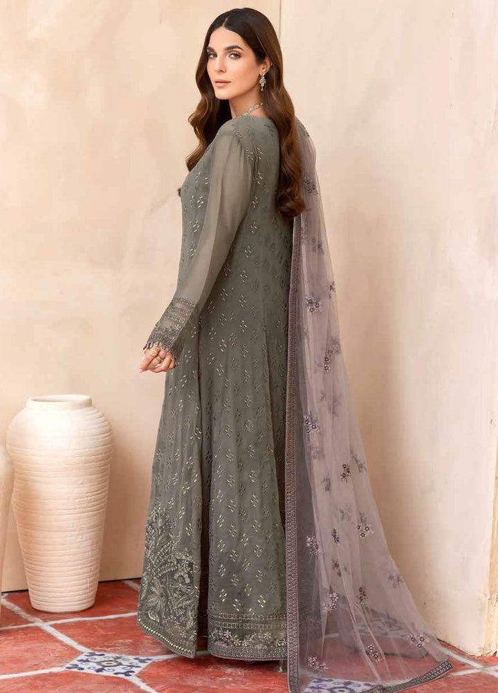 FLOSSIE LUXURY EMBROIDERED CHIFFON - 3 PC UNSTITCHED