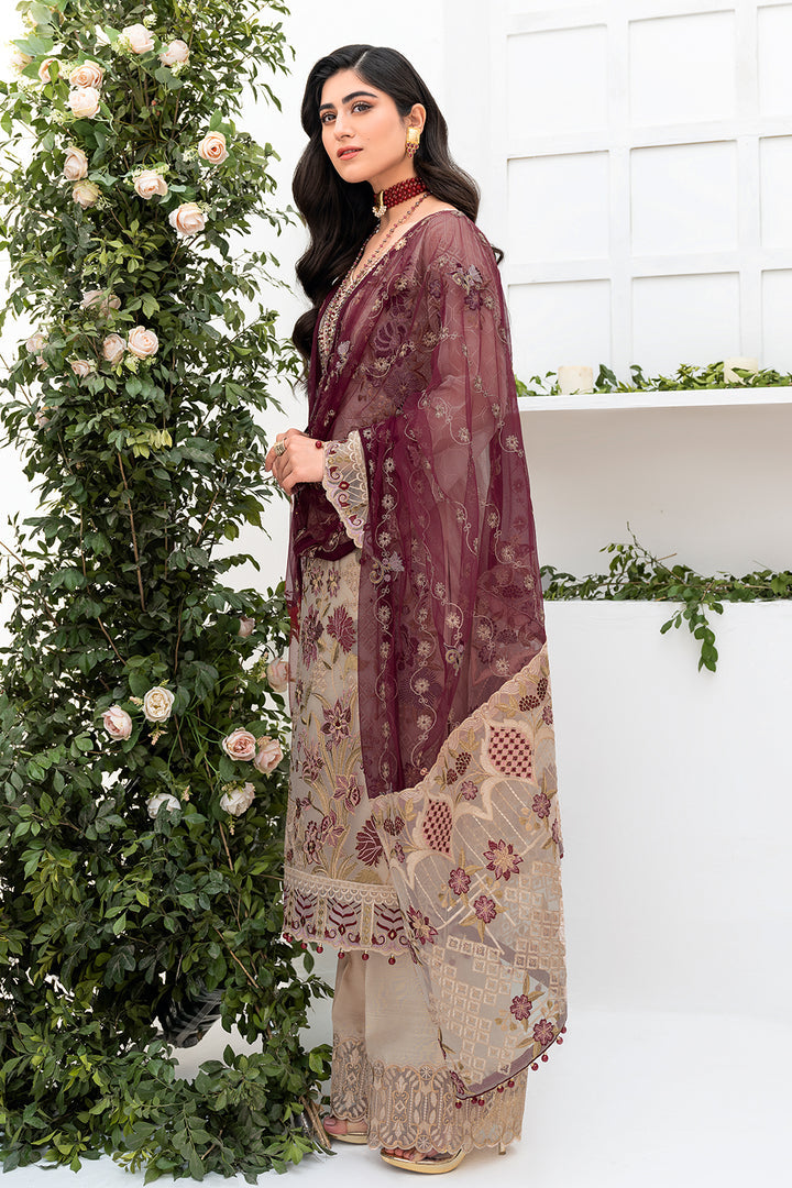 RAMSHA EMBROIDERED ORGANZA - 3 PC UNSTITCHED
