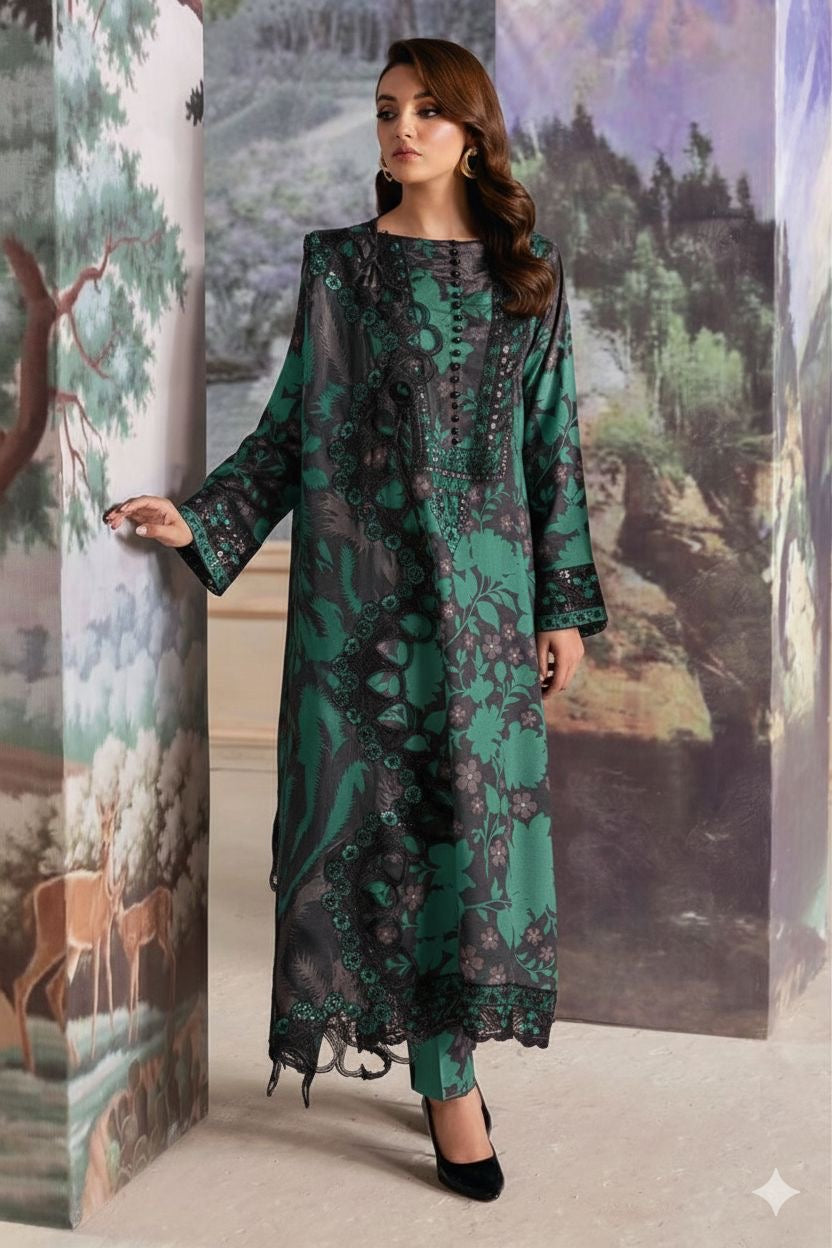 RAMSHA PRINTED EMBROIDERED LAWN - 3 PC UNSTITCHED