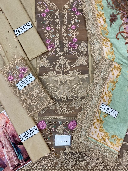 IMROZIA SERENE EMBROIDERED CHIKANKARI LAWN - 3 PC UNSTITCHED