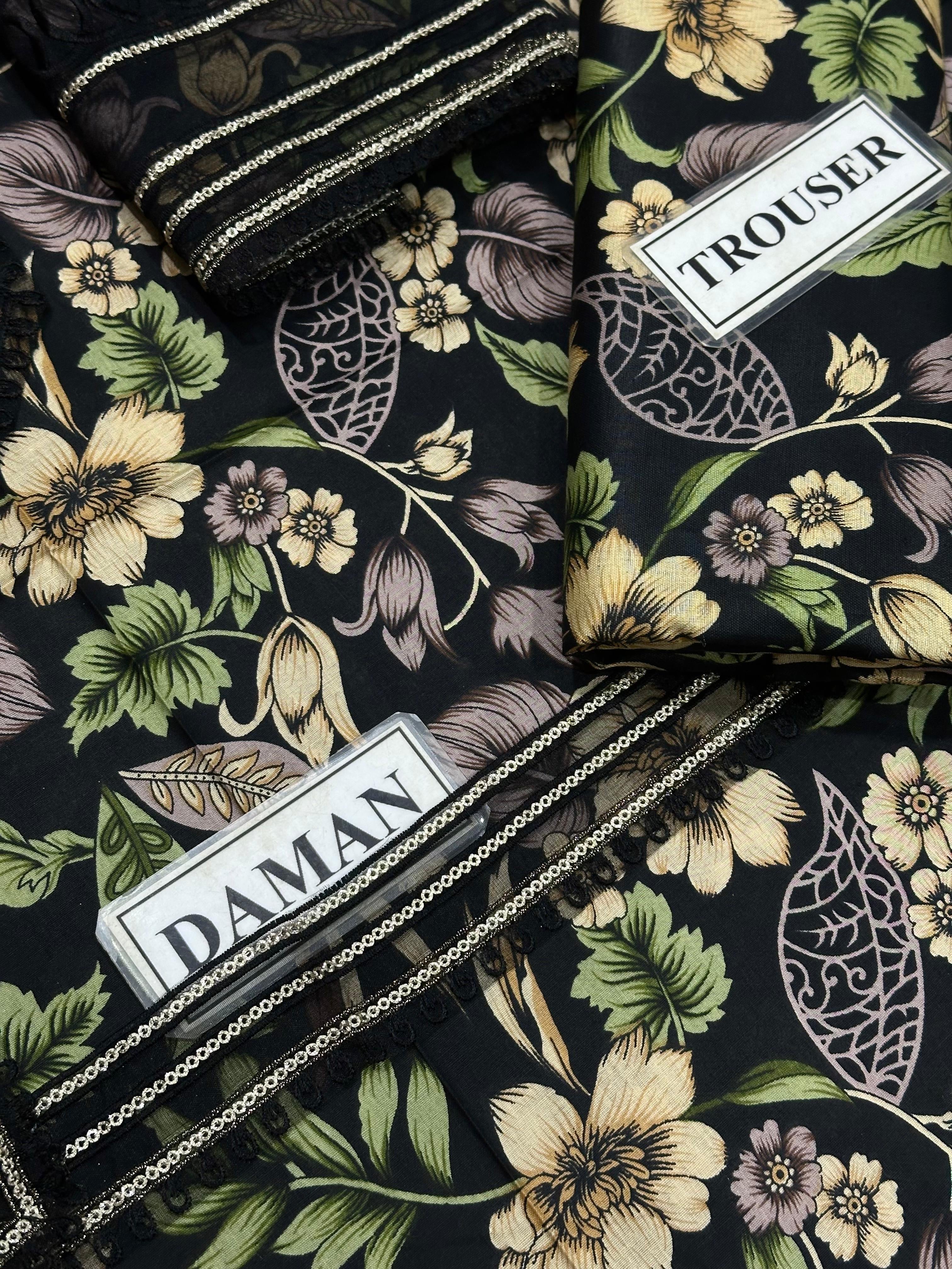 BAROQUE PRINTED EMBROIDERED FORMALS LAWN - 3 PC UNSTITCHED