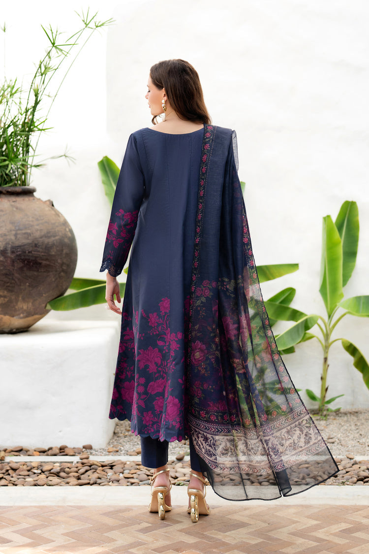 XENIA DIGITAL PRINTED EMBROIDERED LAWN - 3 PC UNSTITCHED