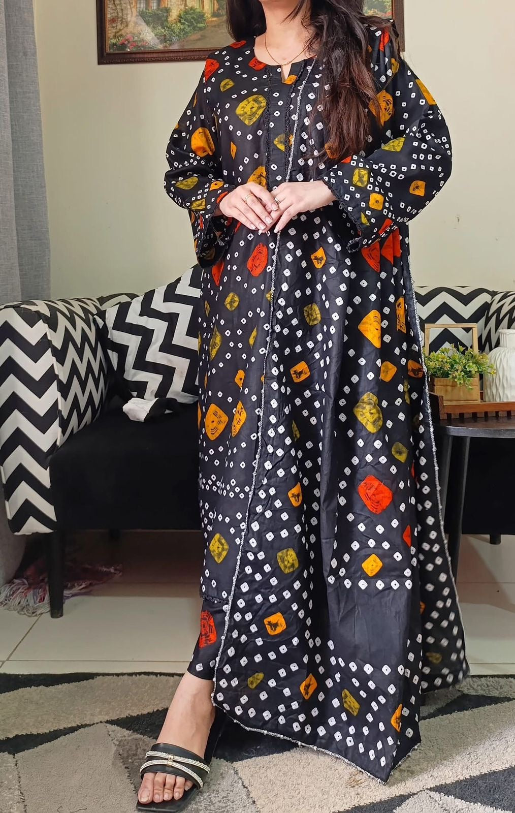 DIGTAL PRINTED EMBROIDERED LAWN - 3 PC UNSTITCHED