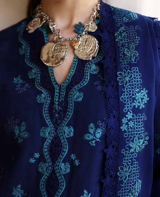 REPUBLIC WOMENSWEAR LUXURY EMBROIDERED LAWN - 3 PC UNSTITCHED
