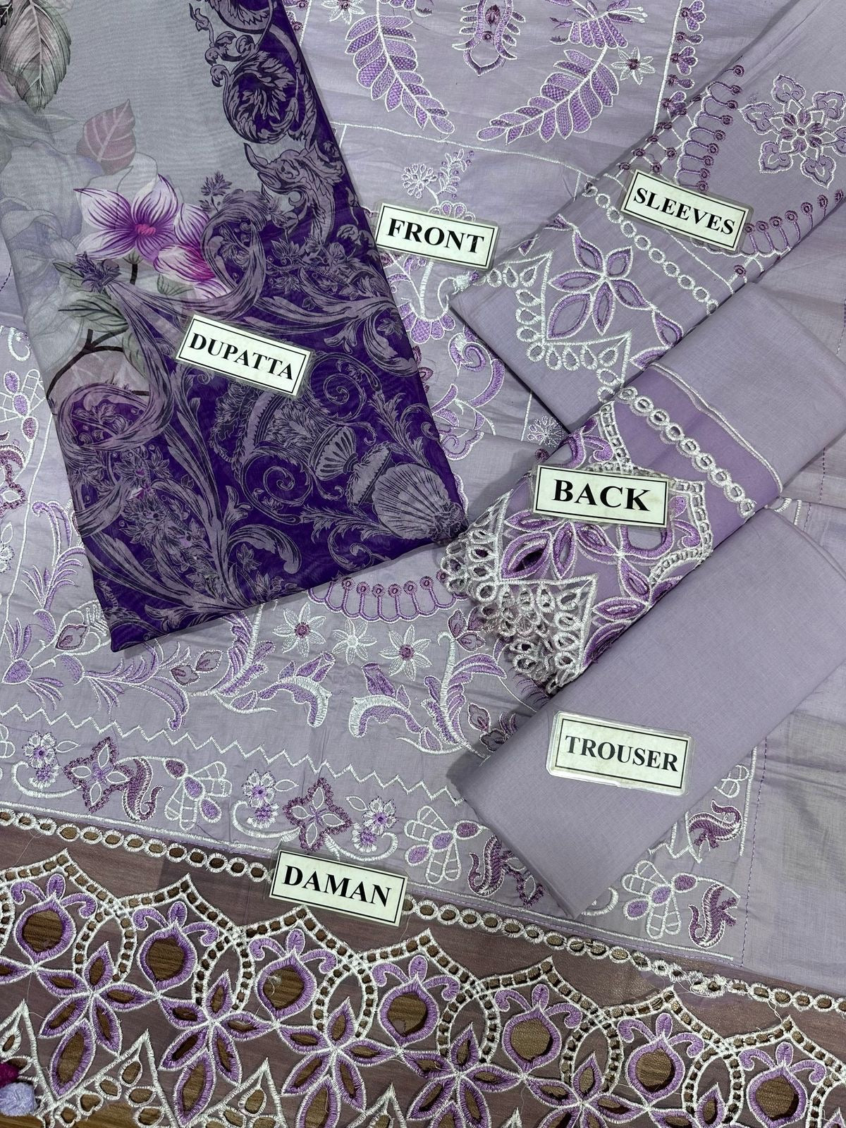 ADAN LIBAS EMBROIDERED LAWN - 3 PC UNSTITCHED