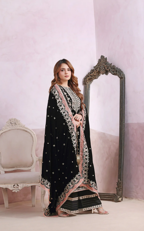 ANEELA’S EMBROIDERED 9000 MICRO VELVET - 3 PC UNSTITCHED