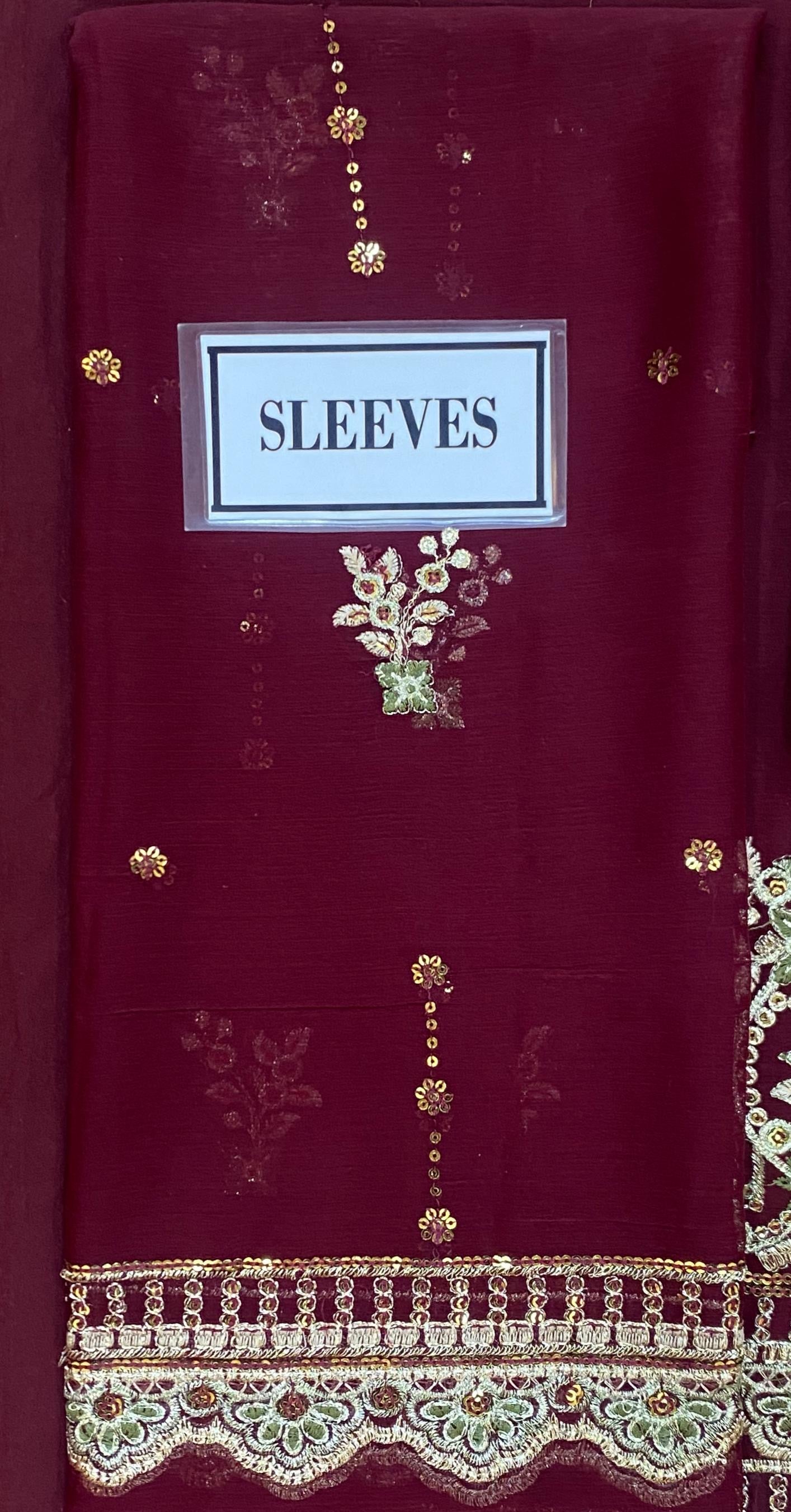 ASIM JOFA LUXURY WEDDING EMBROIDERED CHIFFON - 3 PC UNSTITCHED