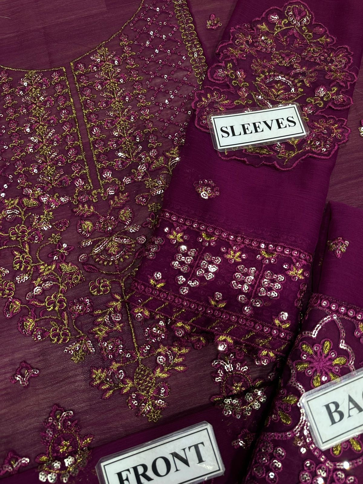 ASIM JOFA EMBROIDERED CHIFFON - 3 PC UNSTITCHED