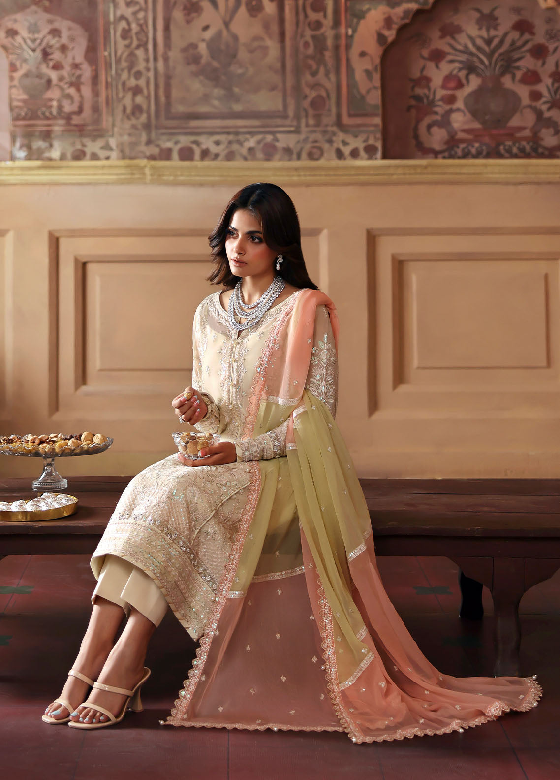 GULAAL LUXURY EMBROIDERED CHIFFON - 3 PC UNSTITCHED