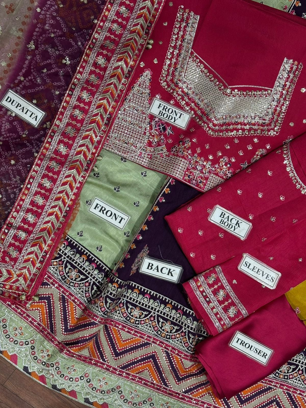 BIN ILYAS LUXURY EMBROIDERED CHIFFON - 3 PC UNSTITCHED