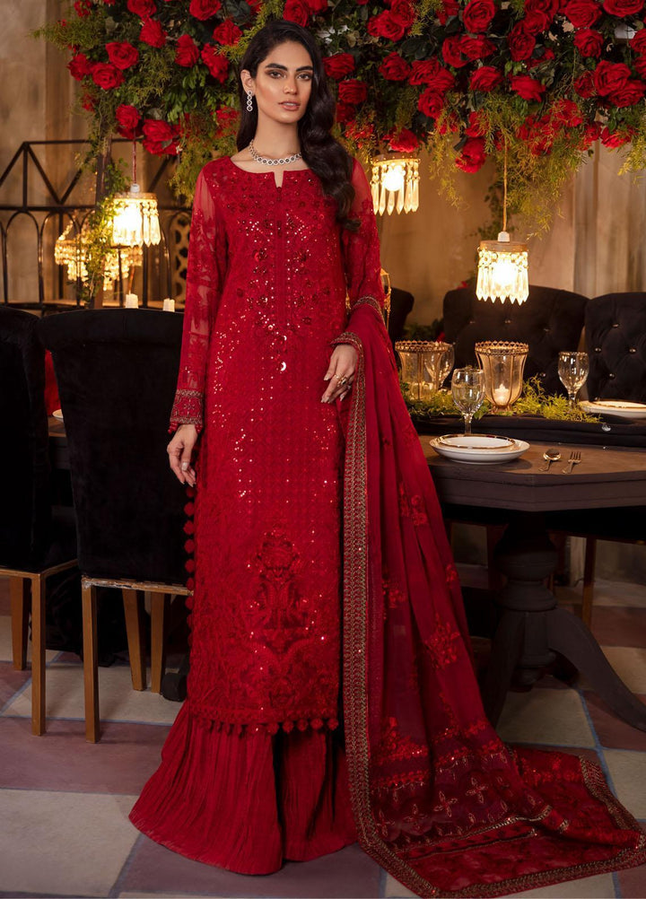 IZNIK LUXURY EMBROIDERED CHIFFON - 3 PC UNSTITCHED