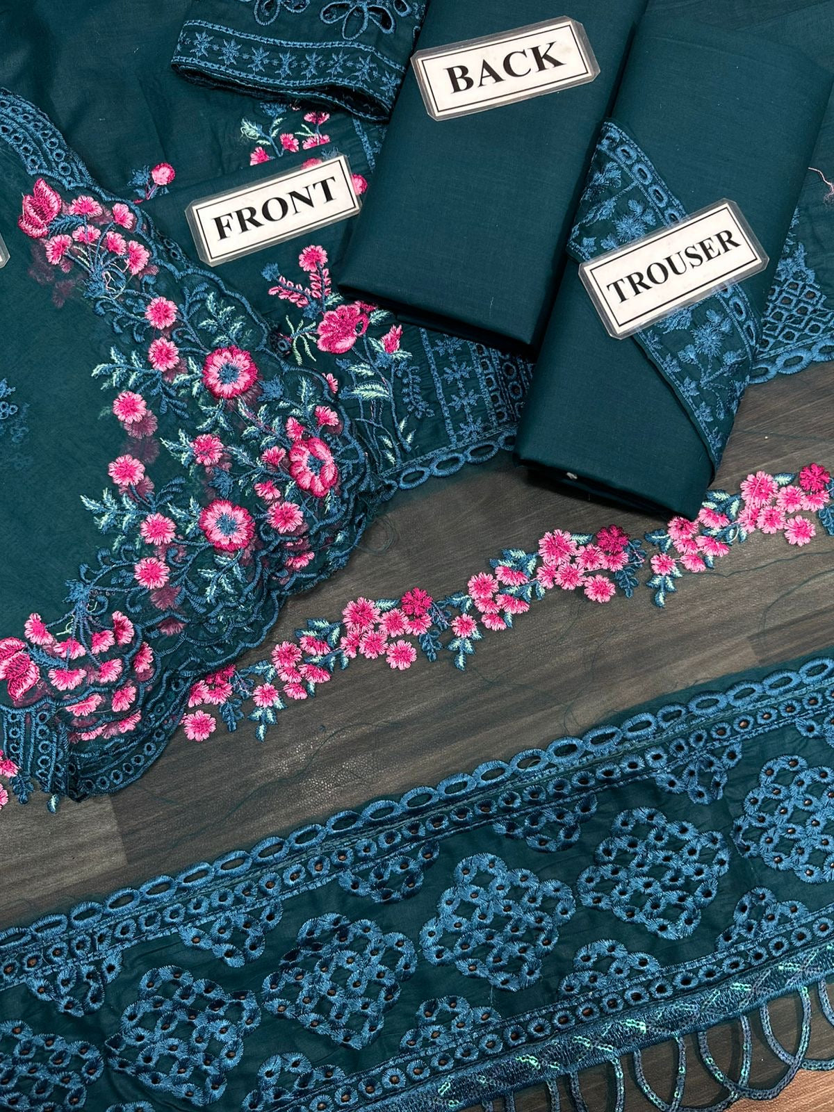 AZURE EMBROIDERED CHIKANKARI LAWN - 3 PC UNSTITCHED