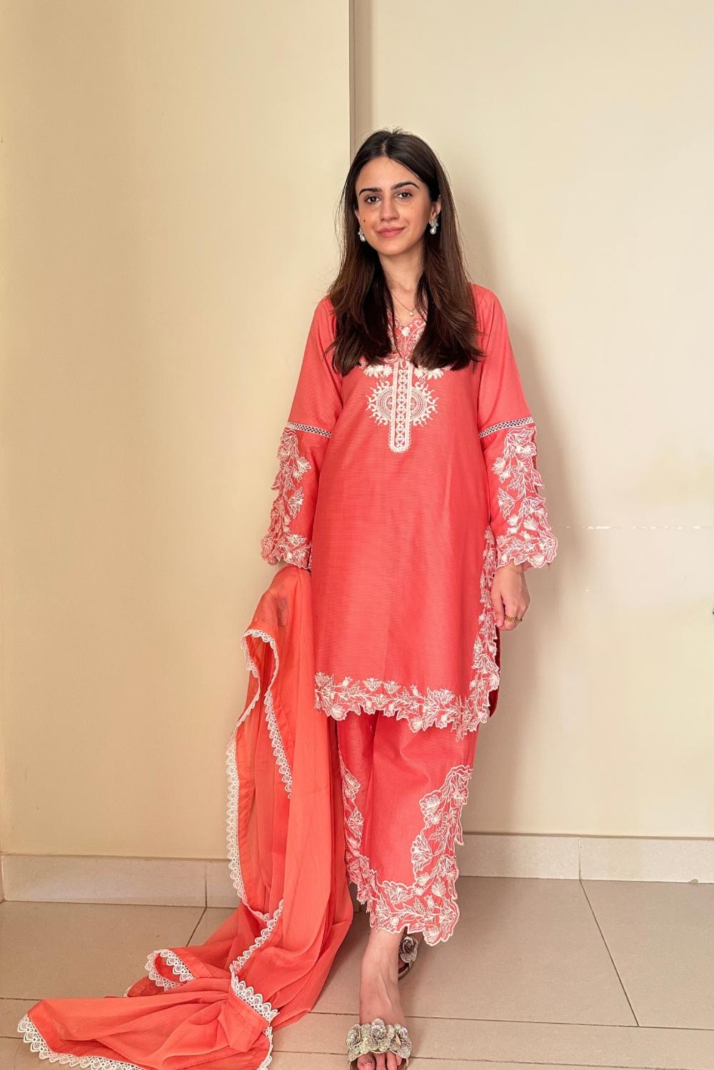HOORAIN’S PRET EMBROIDERED CUTWORK LAWN - 3 PC UNSTITCHED