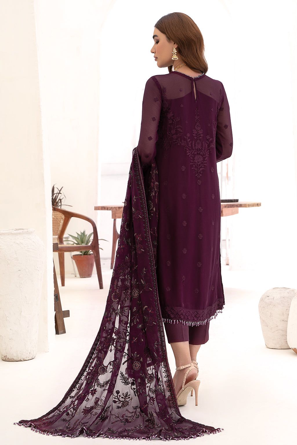 ZARIF EMBROIDERED CHIFFON - 3 PC UNSTITCHED