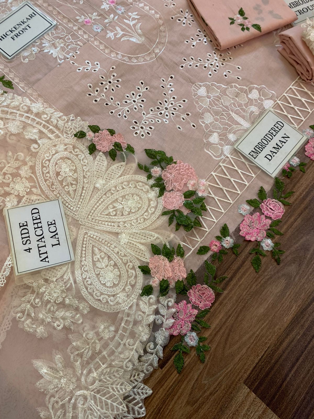 ELAF CHIKANKARI EMBROIDERED LAWN - 3 PC UNSTITCHED