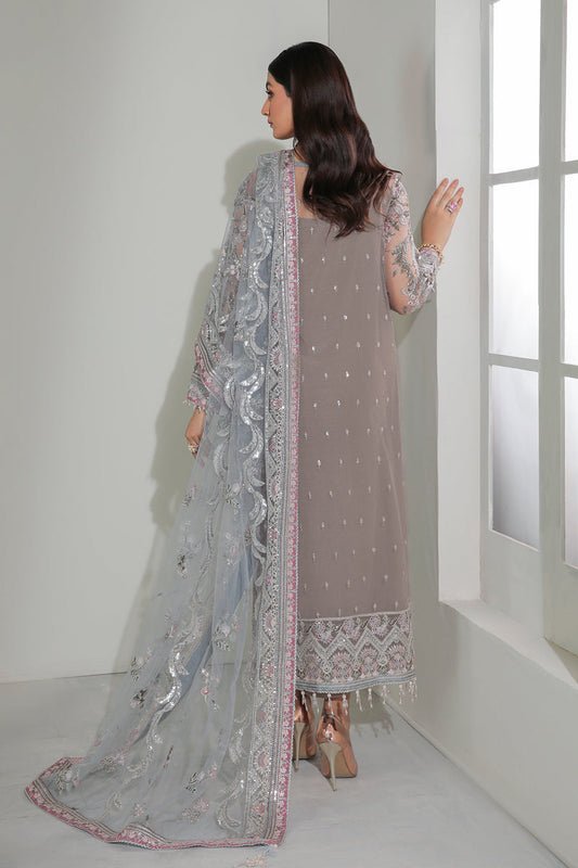 BAROQUE LUXURY EMBROIDERED CHIFFON - 3 PC UNSTITCHED