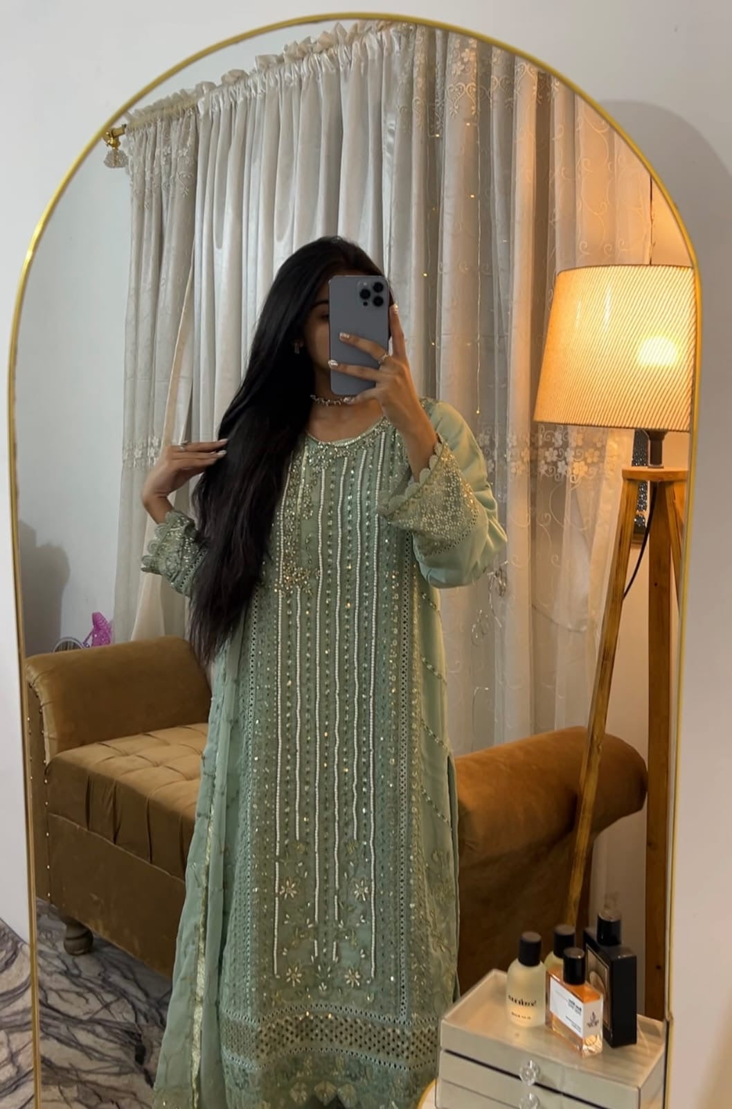 HOORAIN’S PRET EMBROIDERED CHIFFON - 3 PC STITCHED