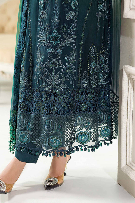 MARIA B EMBROIDERED CHIFFON HAND EMBELLISHED - 3 PC UNSTITCHED