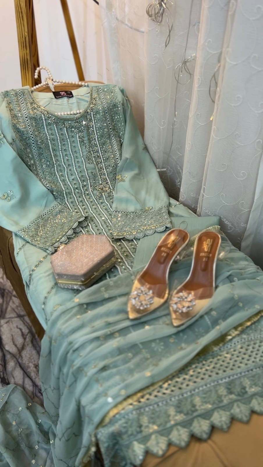 HOORAIN’S PRET EMBROIDERED CHIFFON - 3 PC STITCHED