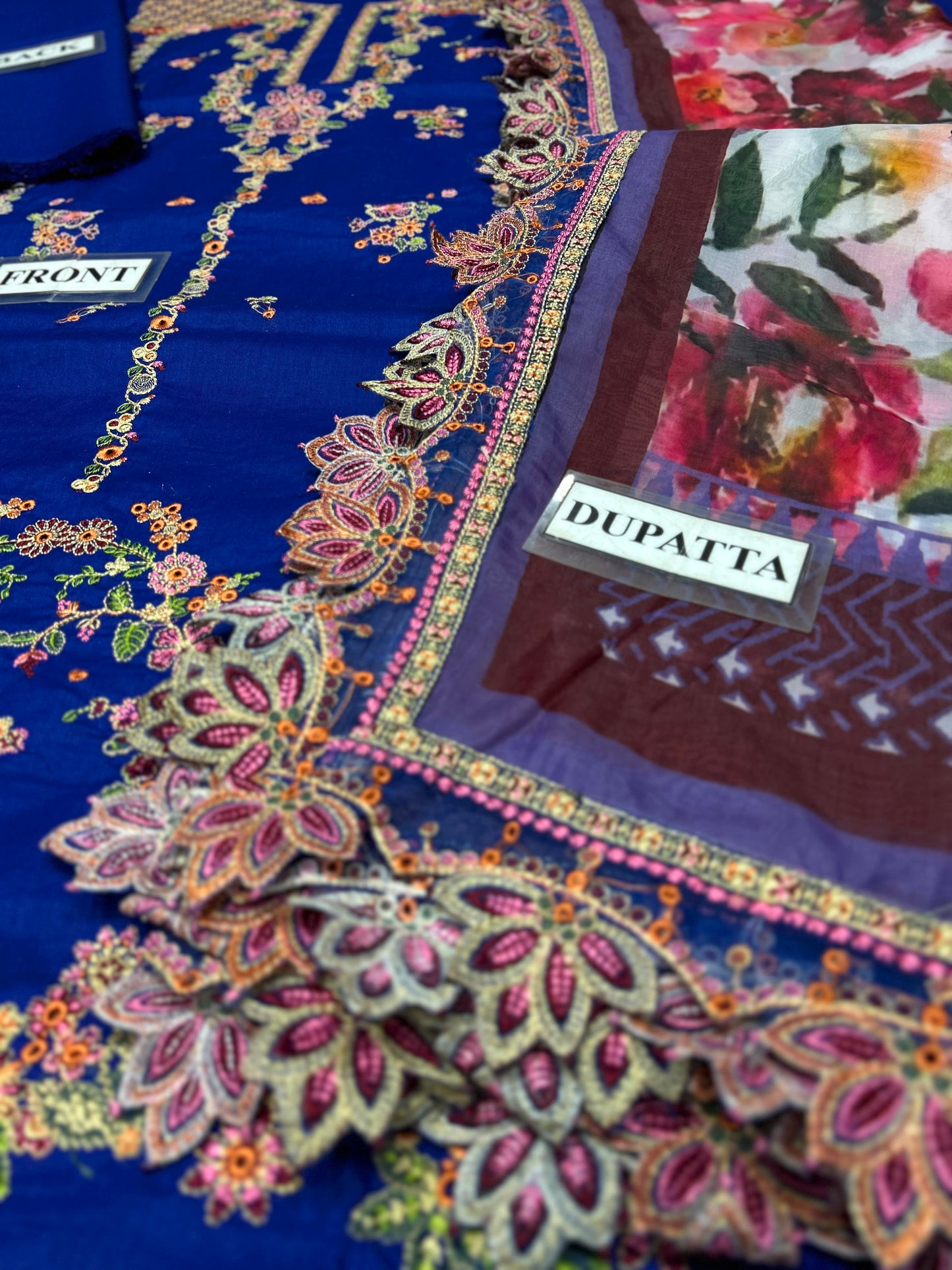 HUSSAIN REHAR LUXURY EMBROIDERED LAWN - 3 PC UNSTITCHED