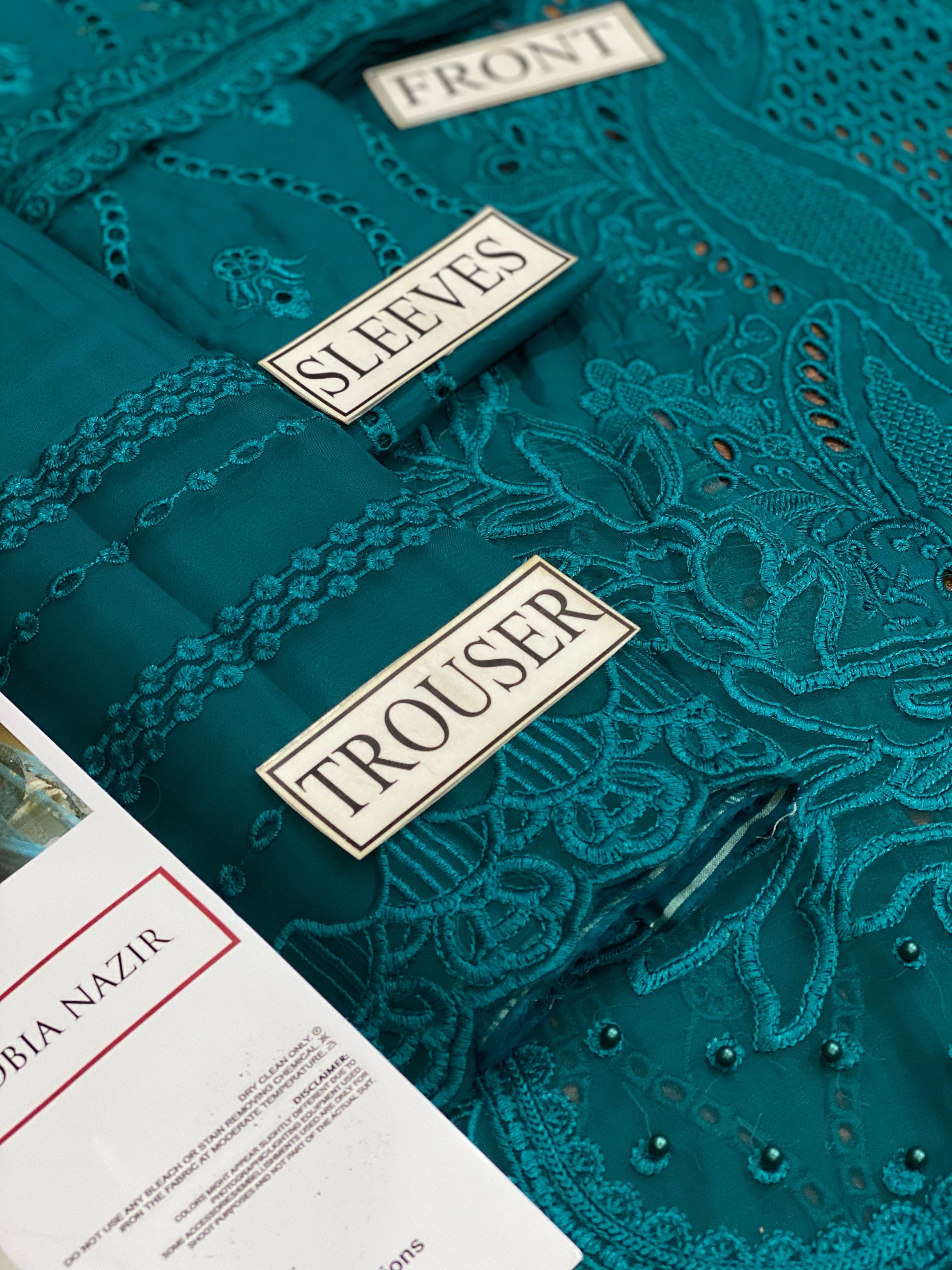 SOBIA NAZIR EMBROIDERED CHIKANKARI LAWN - 3 PC UNSTITCHED
