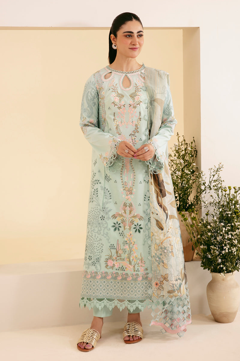 QALAMKAR EMBROIDERED CHIKANKARI LAWN - 3 PC UNSTITCHED