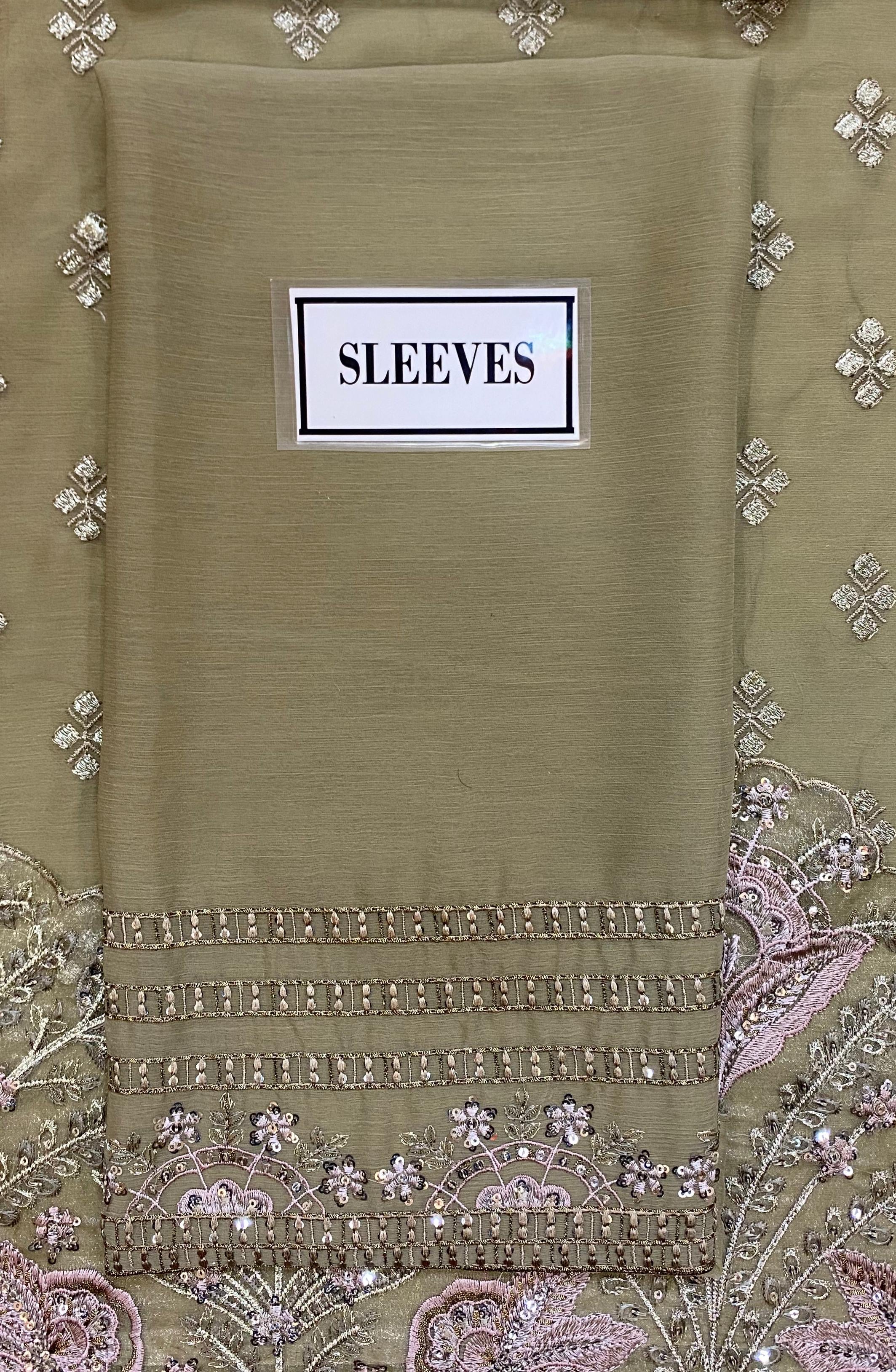 FLOSSIE LUXURY EMBROIDERED CHIFFON - 3 PC UNSTITCHED