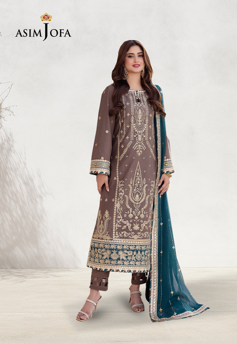 ASIM JOFA EMBROIDERED CHIFFON - 3 PC UNSTITCHED