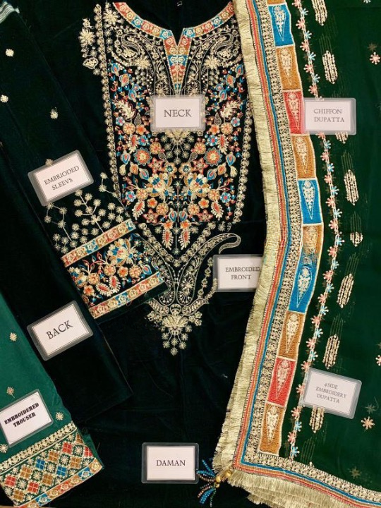 JAZMIN LUXURY 9000 MICRO VELVET EMBROIDERED - 3 PC UNSTITCHED