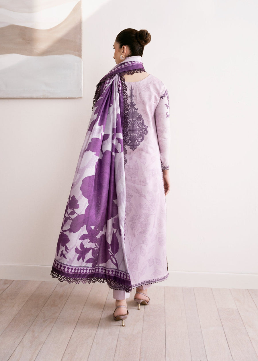 BIN ILYAS DIGITAL PRINTED EMBROIDERED LAWN - 3 PC UNSTITCHED