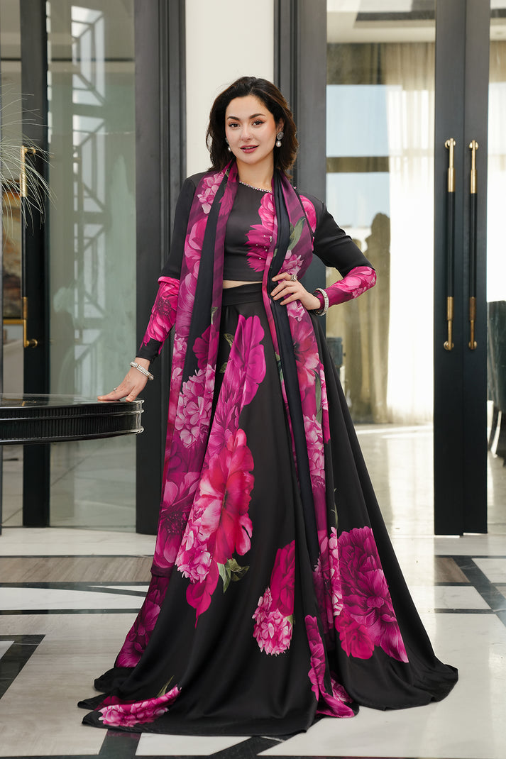 DIGITAL PRINTED SILK - 3 PC UNSTITCHED