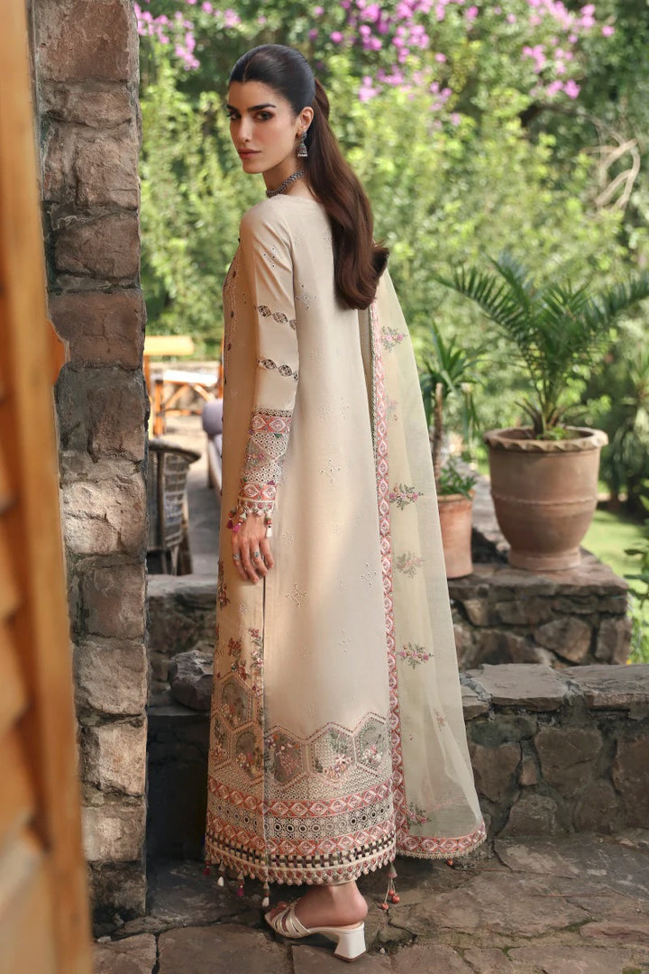 QALAMKAR LUXURY EMBROIDERED LAWN - 3 PC UNSTITCHED